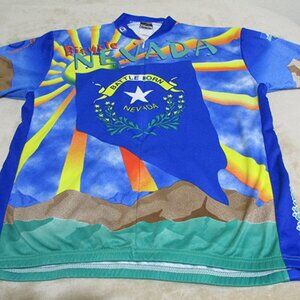 Louis Garneau Men's Quarter-Zip Short Sleeve Cycling Jersey Size Small  (B)